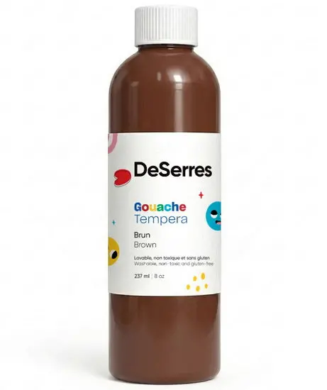 Washable Brown Tempera Paint – 237Ml Bottle 1