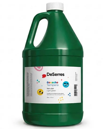 Washable Tempera Paint – Light Green, 3.6 Liter Bulk Bottle 1