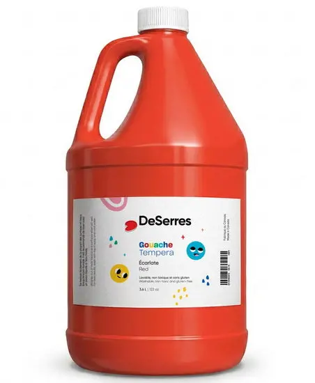 Washable Tempera Paint – Scarlet Red, 3.6 Liter Bulk Jug 1