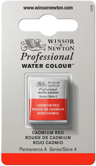 Watercolor Half Pan – Cadmium Red 1