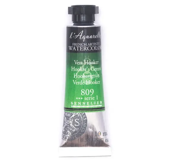 Watercolor Paint Tube – Hooker’S Green, 10 Ml (S1 Grade) 1