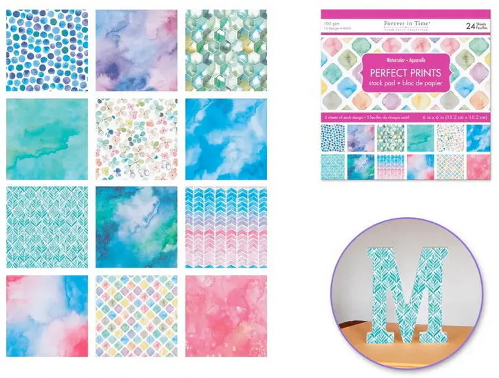 Watercolor Paper Pad – 24 Sheets, 6×6 Inches 1