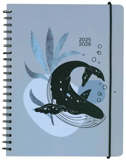 Whale-Themed 2025–2026 Agenda – Single/Double Page Layout 1