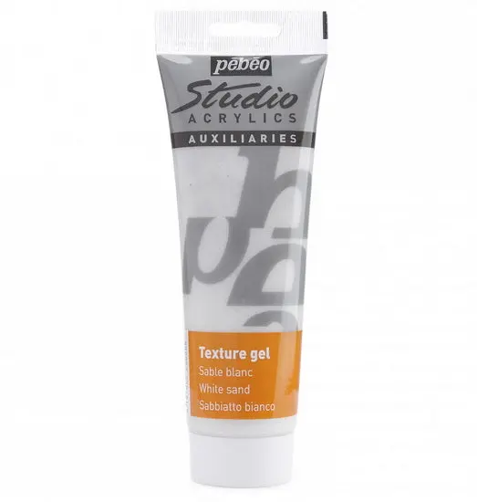 White Acrylic Sand Texture Gel, 250 Ml 1
