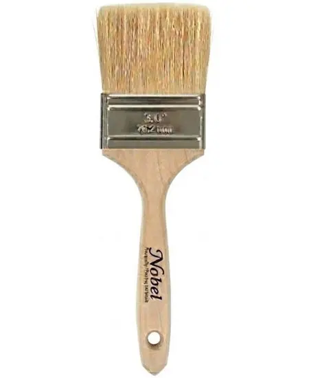 White Bristle Flat Paintbrush – Size #3 Precision Edge Brush 1