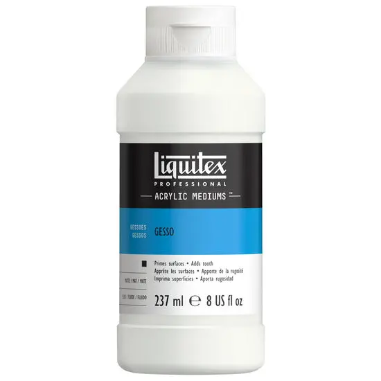 White Gesso Primer – 237 Ml Acid-Free Surface Prep For Canvas, Wood, And Mixed Media 1