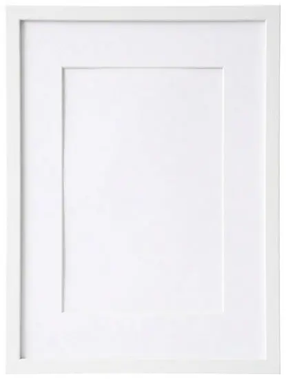 White Wooden Photo Frame With Mat – 5X7 Inch Frame, 3X4 Inch Opening 1