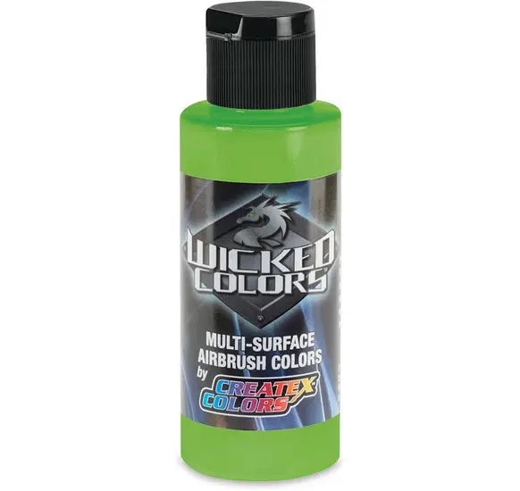 Wicked Airbrush Paint – Pearl Lime Green, 59Ml Refill Bottle 1