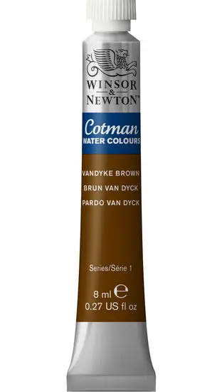 Winsor & Newton Cotman Watercolor – Van Dyke Brown, 8Ml (S1) 1