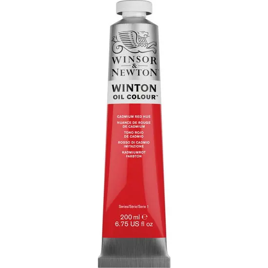 Winsor & Newton Winton Oil Paint – Cadmium Red Hue, 200Ml Tube (Series S1) 1