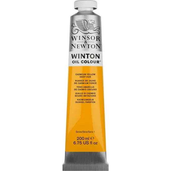 Winton Cadmium Yellow Deep Hue Oil Paint – Student Grade, 200 Ml 1
