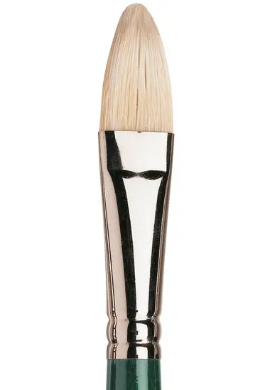 Winton Hog Hair Filbert Brush – Long Handle, Size 10 1