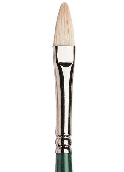 Winton Hog Hair Long Filbert Brush – Size #4 Professional Oil & Acrylic Tool 1