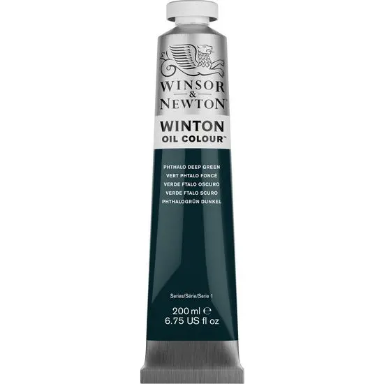 Winton Oil Paint – Phthalo Deep Green, 200 Ml, Student-Grade 1