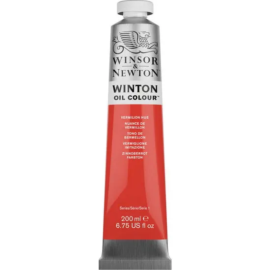 Winton Oil Paint – Vermilion Hue, 200 Ml Tube, Winsor & Newton Student Range 1