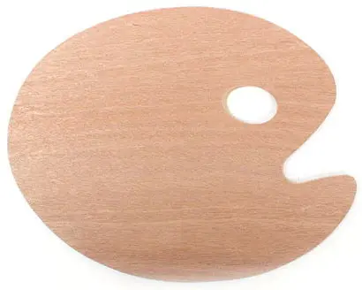 Wooden Artist Palette – 11 X 9 Inches, Ergonomic Design 1