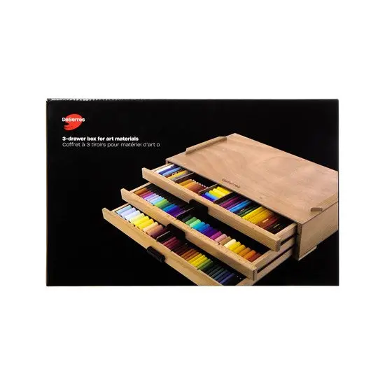 Wooden Drawer Organizer Box – Compact Storage For Art Supplies 1