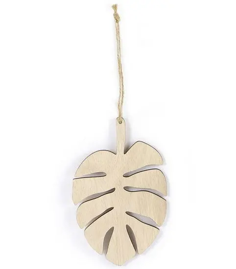 Wooden Monstera Decorative Panel – 95 × 150 × 4 Mm Laser-Cut 1
