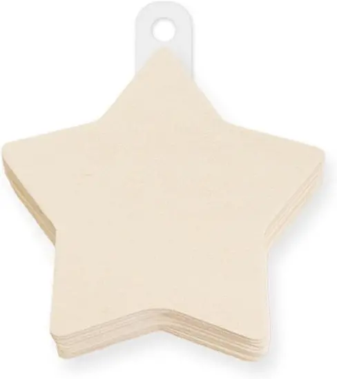 Wooden Star Cutouts – 12-Piece Craft Kit (8 Cm Each, Natural Finish) 1