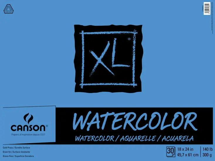 Xl Watercolor Paper Pad – 140Lb Cold Press, 18×24 Inch, 30 Sheets 1