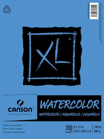 Xl Watercolor Paper Pad – 140Lb Cold-Pressed, 9×12 Inches (30 Sheets) 1