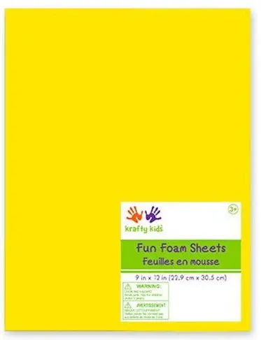 Yellow Foam Sheet – 9 × 12 Inches 1