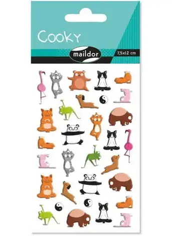 Yoga Animals Cookie Cutter Stickers 1