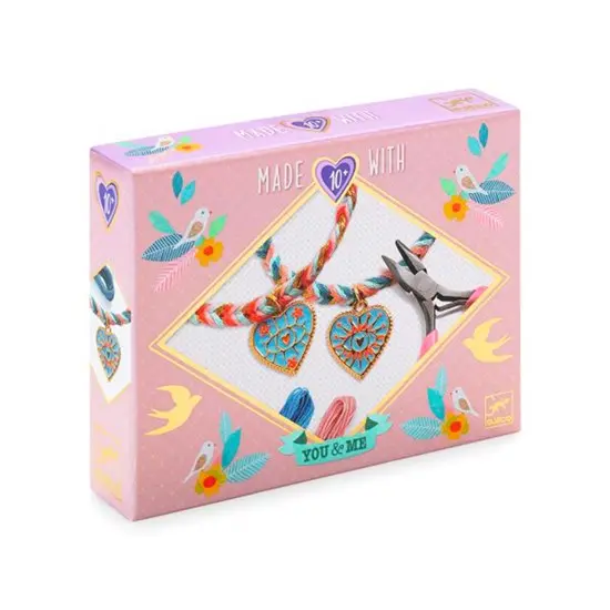 You & Me Friendship Bracelet Craft Kit – Hearts & Jewelry Making Set 1
