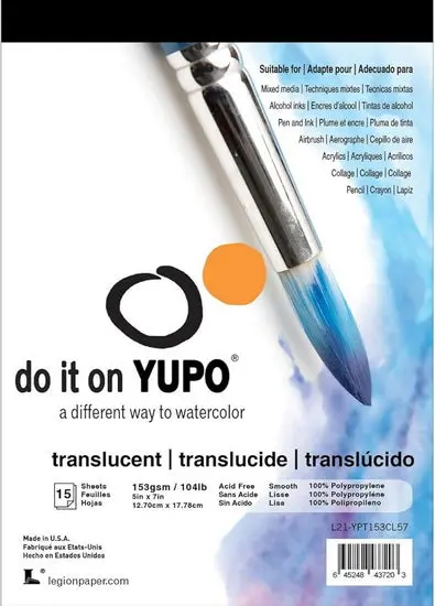 Yupo Translucent Synthetic Paper Pad – 5×7 Inches, Multipurpose Surface 1