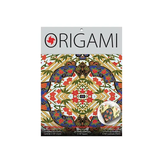 Yuzen Kimono Origami Paper – Kaleidoscope Pattern, 24-Sheet Pack 1
