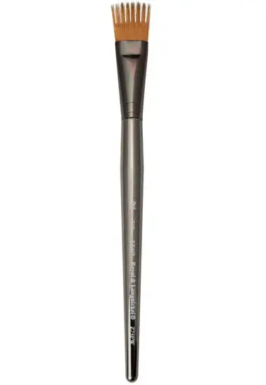 Zen Brush Short-Handle Flat Wisp Brush – S73, 3/4 Inch Width 1