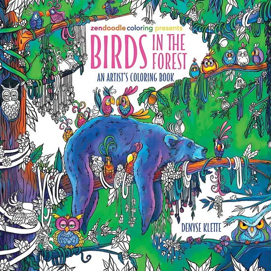 Zendoodle Coloring Book: Birds In The Forest Theme 1