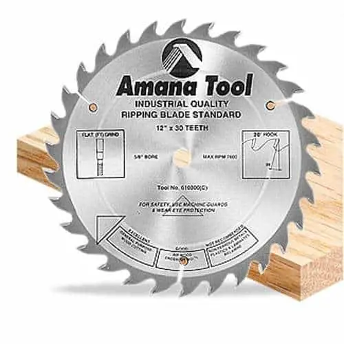 Amana 616320 Ripping Blade – 16" Diameter, 32-Tooth Straight Grind For Table Saws 1