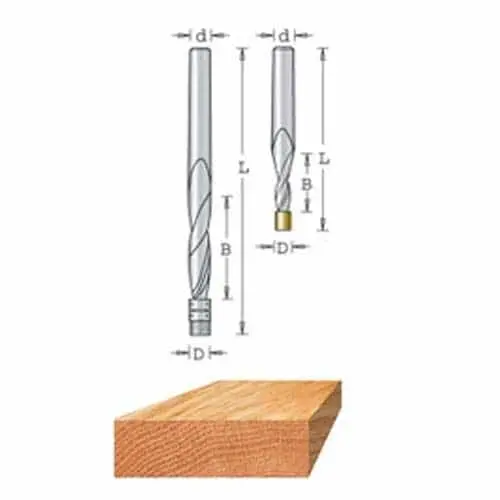 Amana Tool 46197 1/4" Shank Spiral Up-Cut Flush Trim Router Bit 1