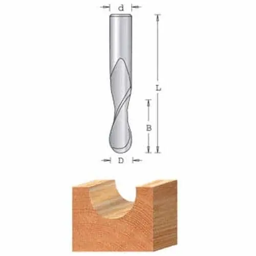 Amana Tool 46376 Spiral Bullnose Upcut Router Bit – 1/4" Shank 1