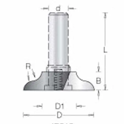 Amana Tool 47515 Cabinet Cope-Cut Router Bit — Stub Spindle Design 1
