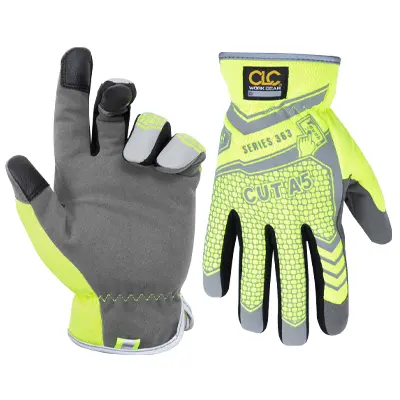 Clc 363 Hi-Viz Flex Grip Utility Gloves – A5 Cut Level, 127Mm Length 1