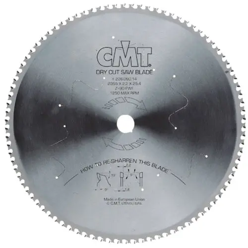 Cmt 226.060.12 Dry-Cut Steel Cutting Saw Blade – 12" Diameter 1