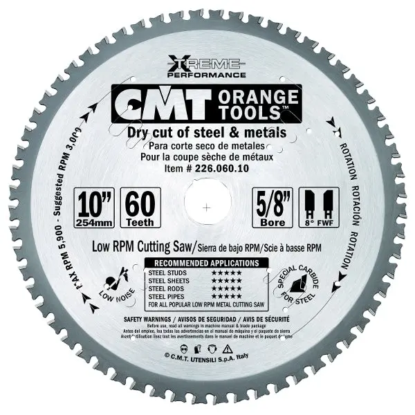 Cmt 226.072.14 15" Industrial Dry-Cut Steel Saw Blade — 72 Teeth, 1" Arbor 1