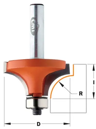 Cmt 838.992.11 Roundover Router Bit – 1/2" Shank, 1" Radius, Carbide-Tipped 1