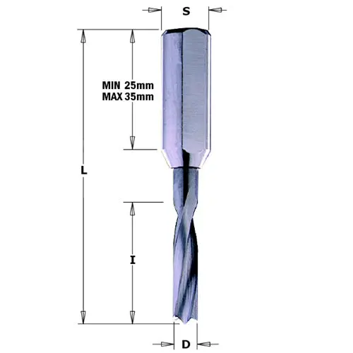 Cmt Solid Carbide Dowel Drill Bit – 4Mm Diameter, Precision-Ground For Cabinetmaking 1