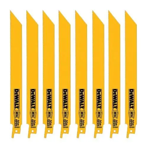 Dewalt Dw4839B Bi-Metal Reciprocating Saw Blades – 12" Length, 10/14 Tpi, Pack Of 100 1
