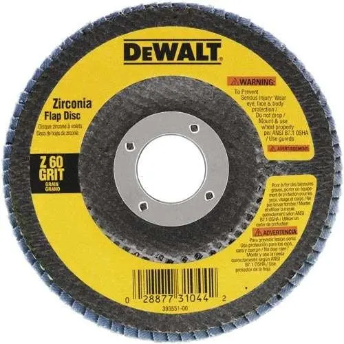 Dewalt Dw8310 Zirconia Flap Disc — 4-1/2" × 7/8", 120 Grit, T29 Style (10-Pack) 1