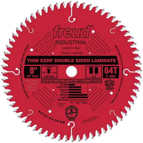 Freud 8-Inch Thin-Kerf Double-Sided Laminate And Melamine Cutting Blade 1