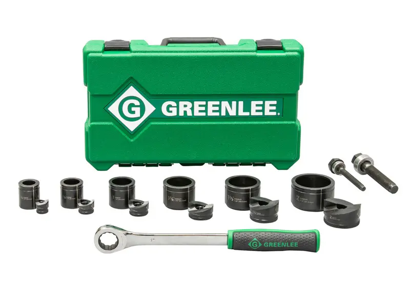Greenlee Knockout Kit – Ratchet-Driven Slugbuster® System For 1/2" To 2" Conduit Openings 1