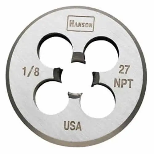 Irwin 5102 Pipe Die — 1/8-27 Npt, 1-1/2" Od, Carbon Steel, Made In Usa 1