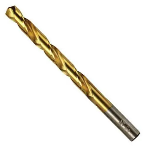 Irwin Titanium Nitride-Coated Hss Drill Bit – 7/64" Diameter, 135° Split Point, Single Piece 1