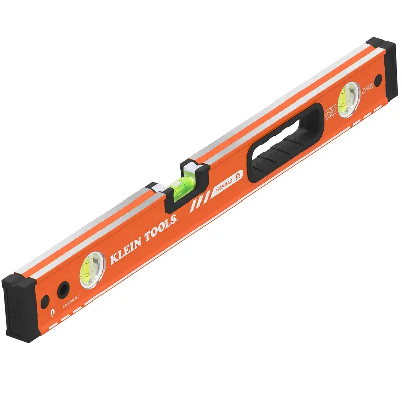 Klein 24-Inch Magnetic Box Level – Precision Aluminum Frame With Vial Accuracy 1