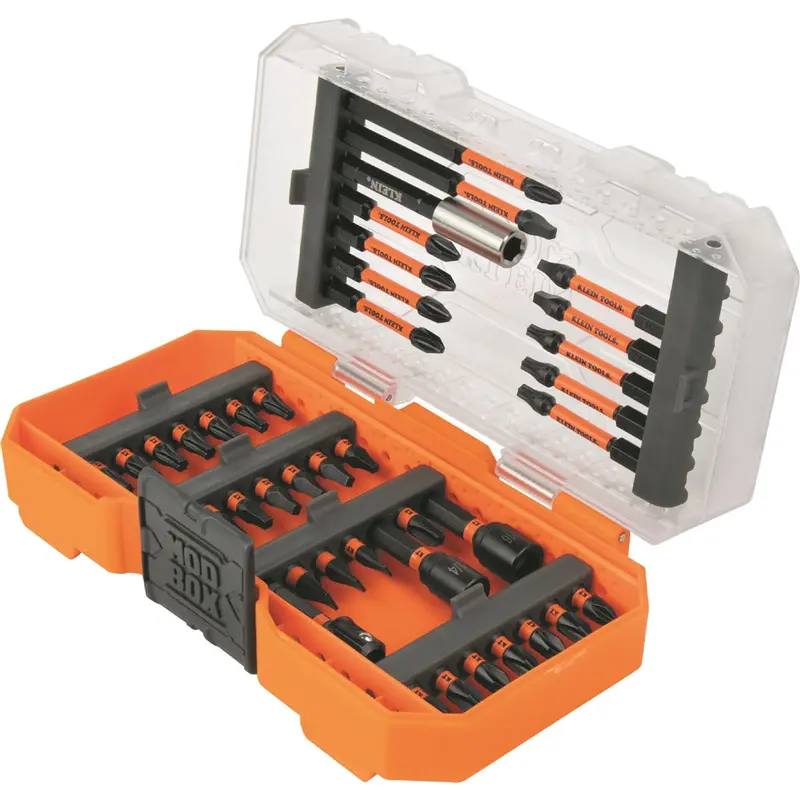 Klein 40-Piece Impact Driver Bit Set – Heavy-Duty Steel, Organized Case Included 1