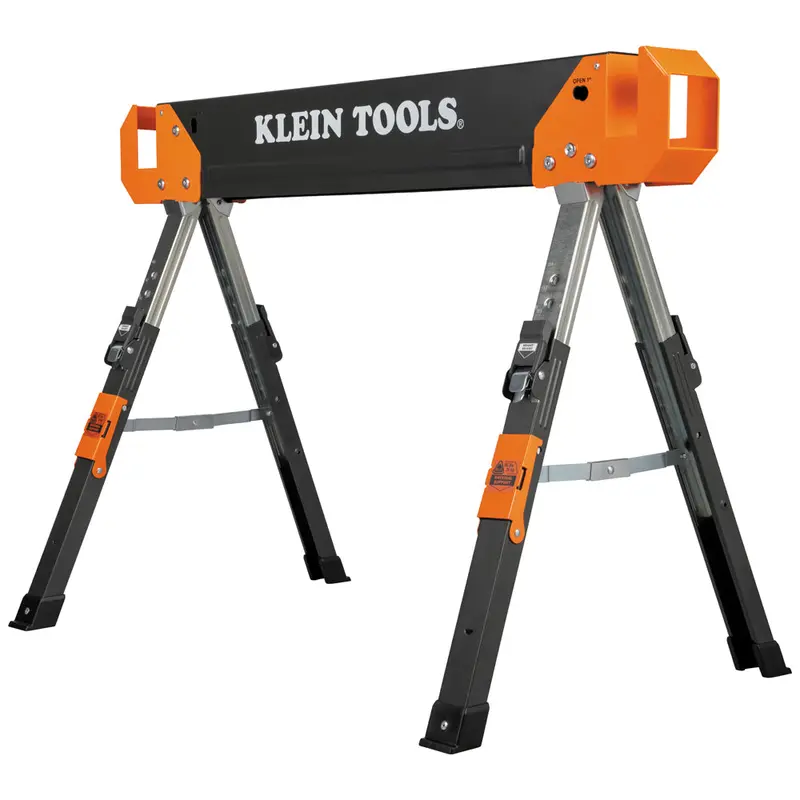 Klein 66188 Adjustable Folding Sawhorse And Portable Jobsite Table – Single Unit 1